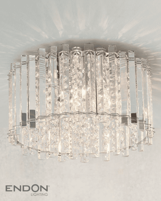 Endon Hanna Crystal 4 Light Flush