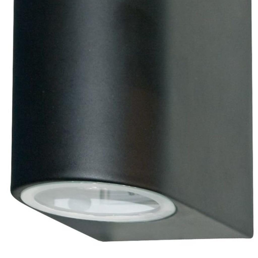 Searchlight Eiffel Black IP44 Metal & Glass Outdoor Wall Light