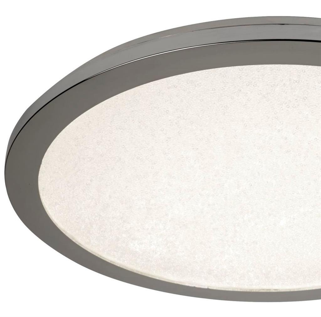 Searchlight Scilly Bathroom IP44 LED Chrome & Crystal Sand Flush