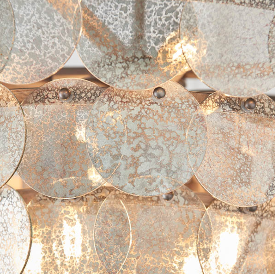 Vesilo Lighting Dainty Tiered Mercury Glass Pendant