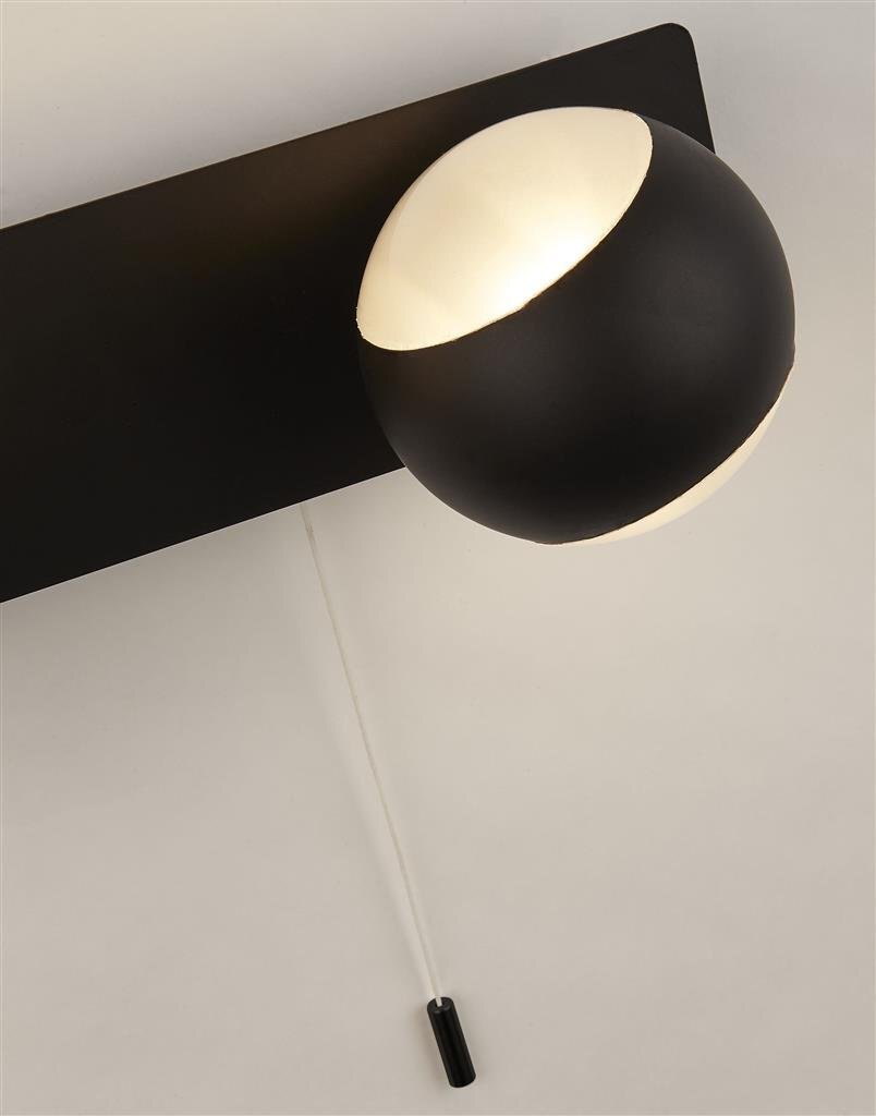 Searchlight Flare Bathroom IP44 3 Light Black Metal & Opal Glass Wall Light