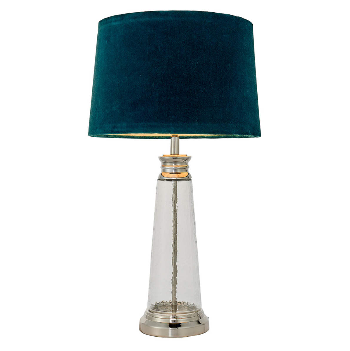 Endon Winslet Teal & Nickel Table Lamp With Shade