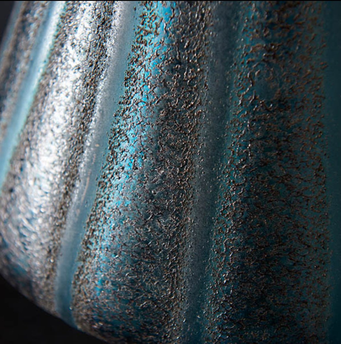 Vesilo Lighting Turquoise Glass Lamp with Gold Shade