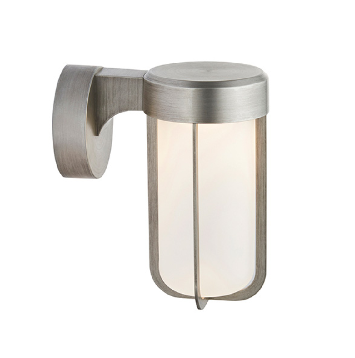 Vesilo Lighting Nautical Outdoor IP44 Brushed Silver & Glass LED Wall Light