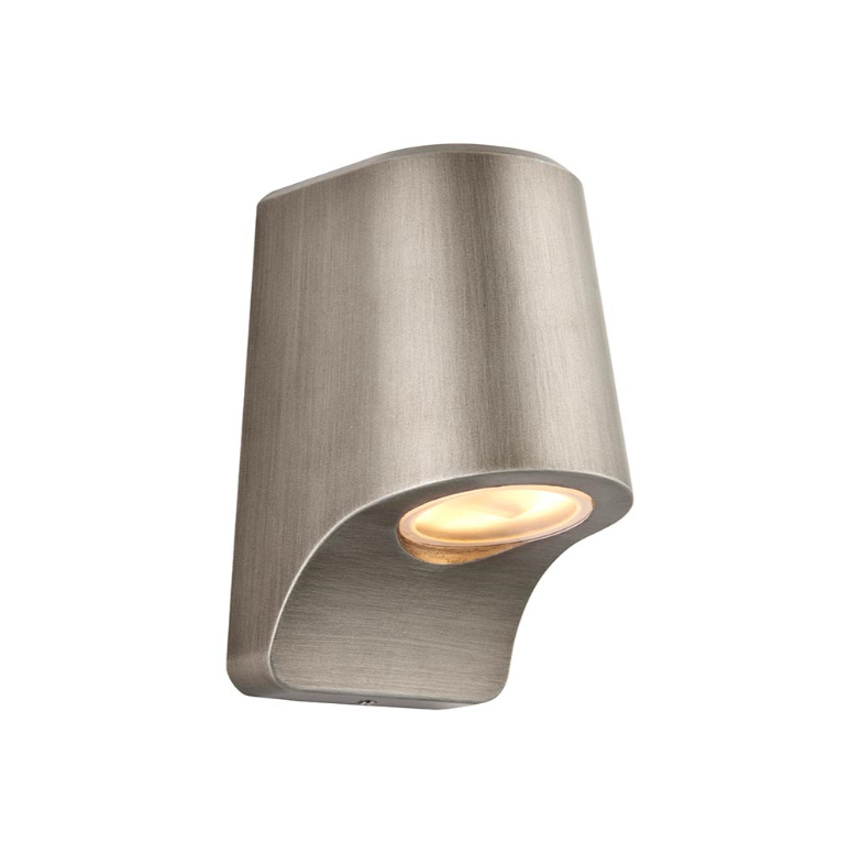 Vesilo Lighting Shell Outdoor IP44 Pewter & Frosted Glass LED Wall Light