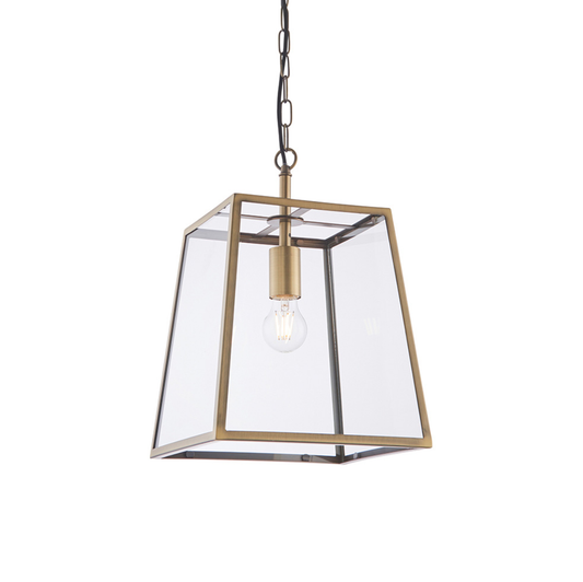 Endon Hurst Antique Brass Pendant