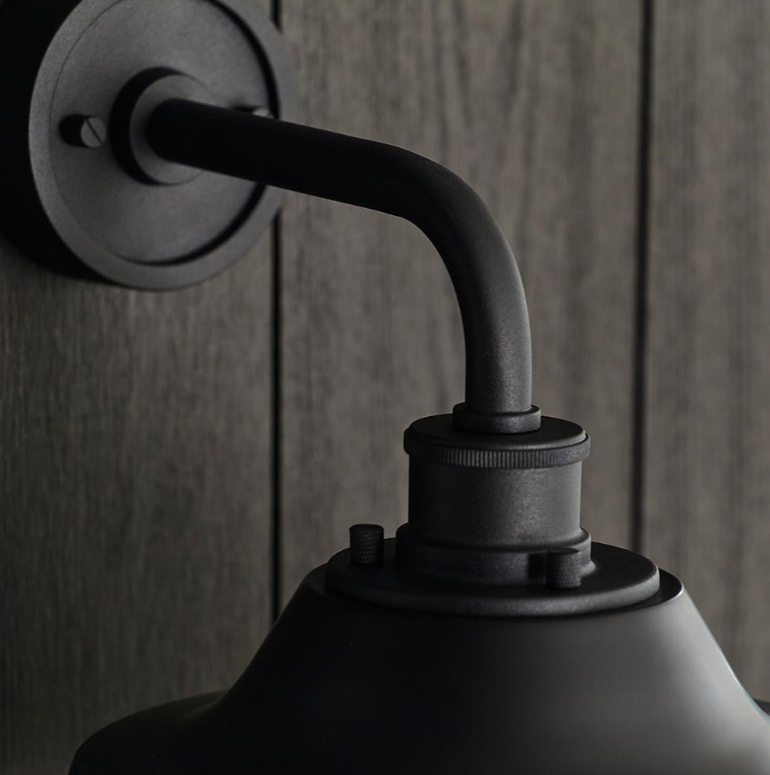 Vesilo Lighting Stark Textured Black Outdoor IP44 Caged Wall Light
