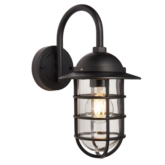 Endon Port Black Outdoor IP44 Wall Light