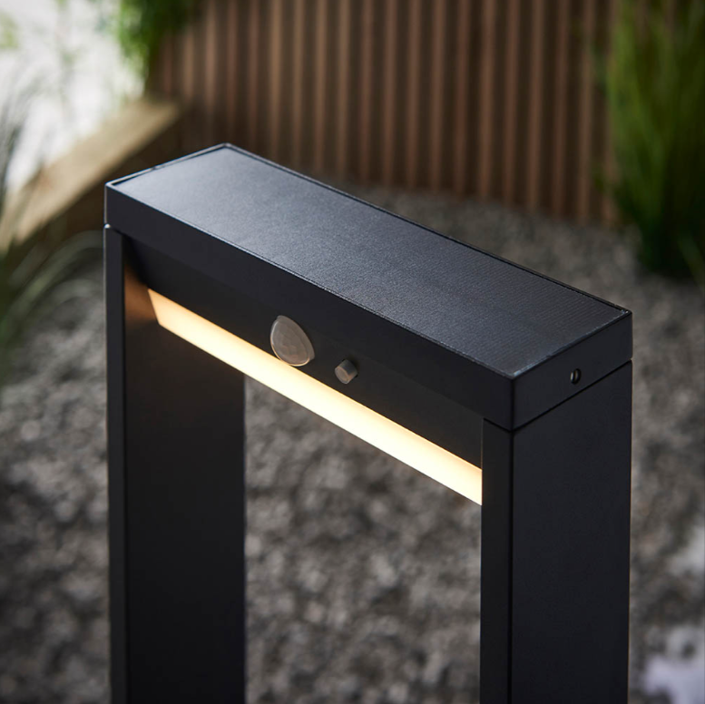 Endon Dannah IP44 Solar Power & PIR Post
