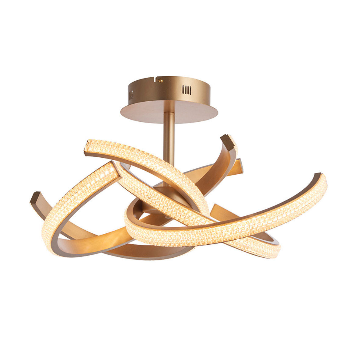 Endon Lorenzo LED 4 Light Gold Semi Flush
