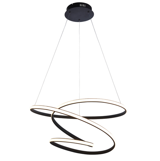 Endon Dune Spiral Black & White LED Pendant