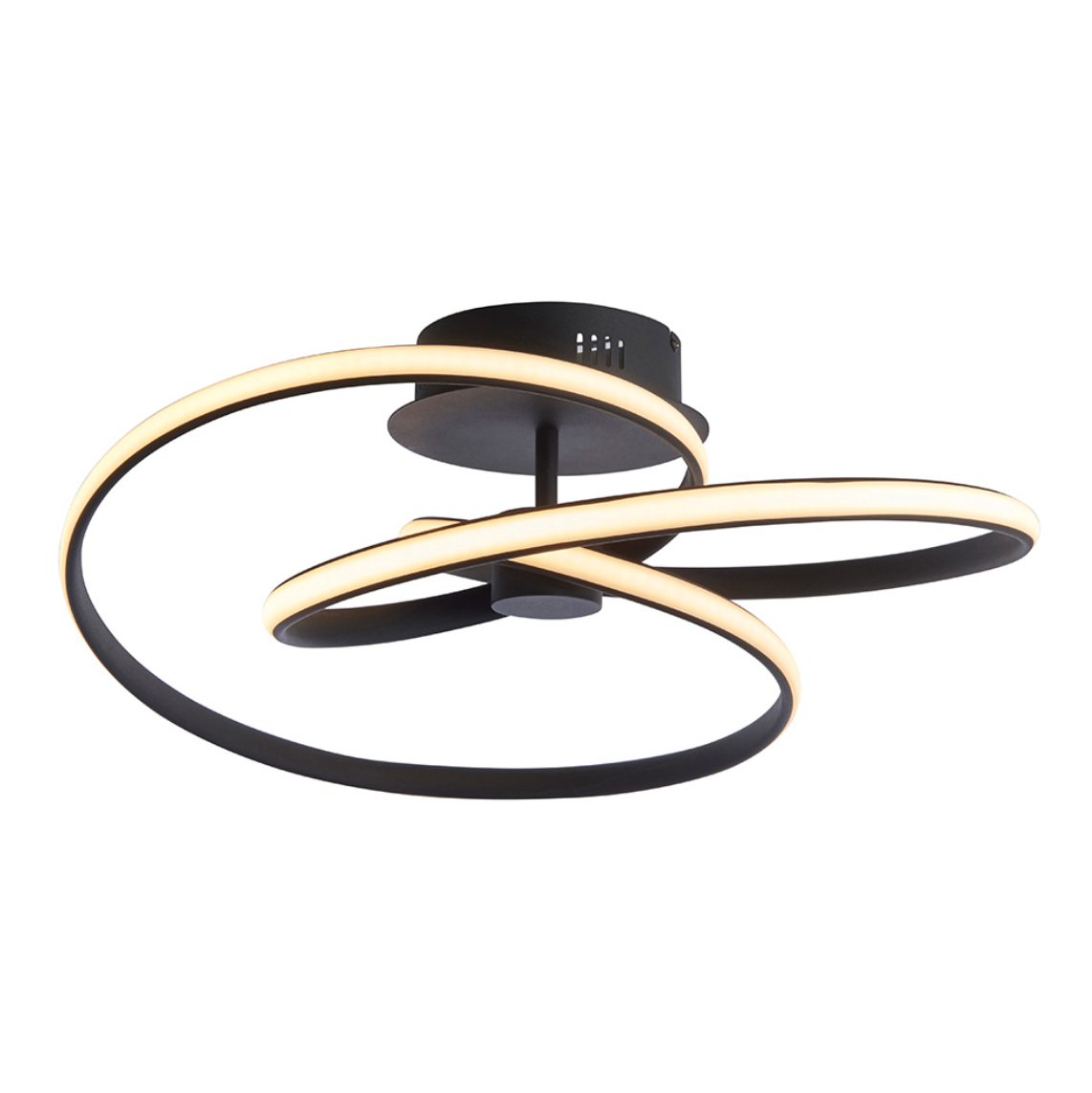 Endon Dune LED Spiral Black & White Semi Flush