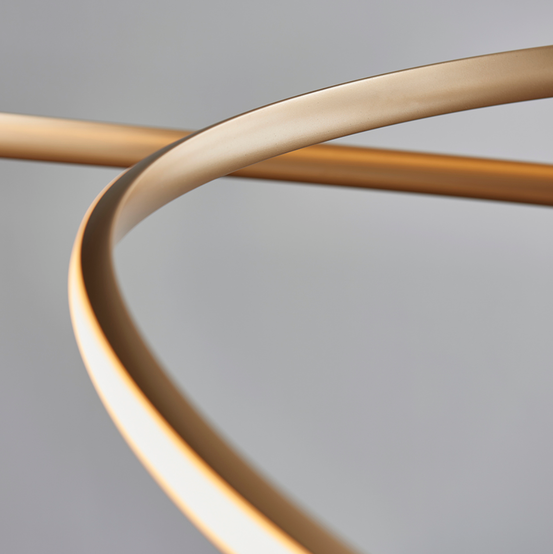 Vesilo Lighting Spiral Large Gold LED Pendant
