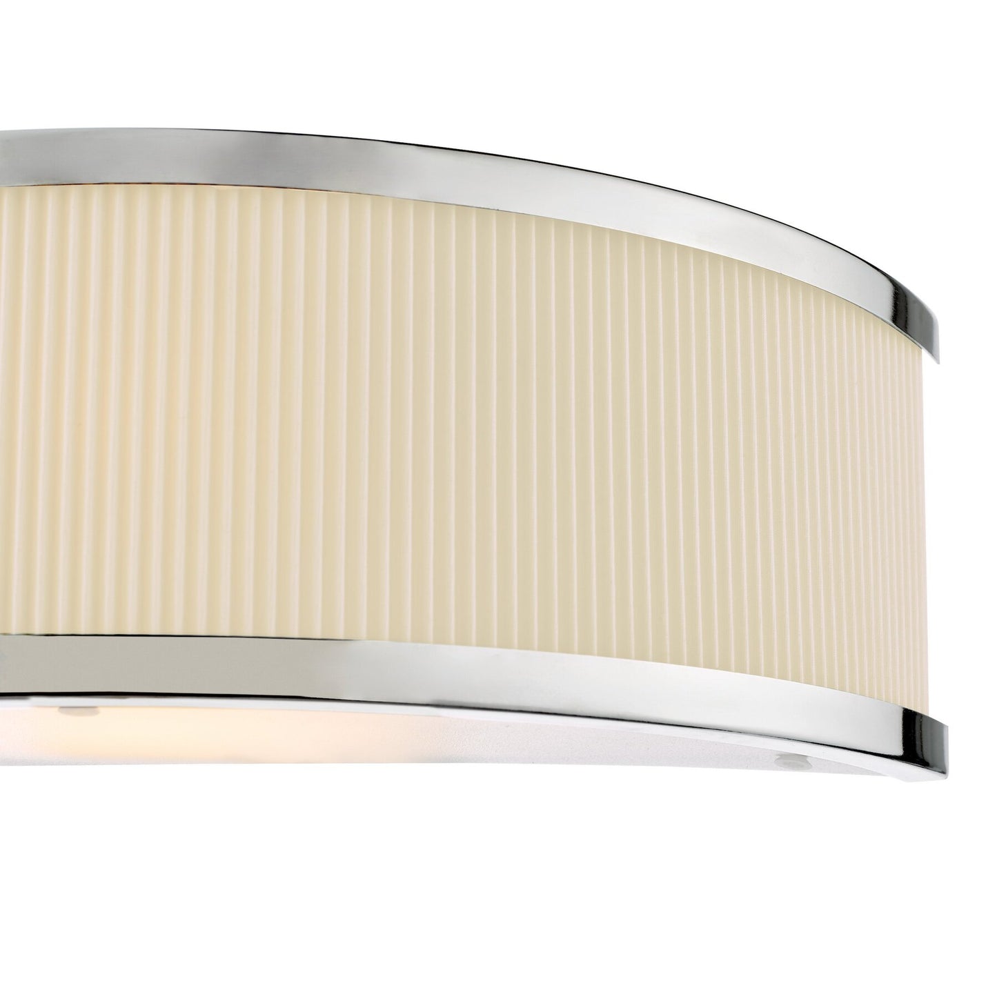 Dar Lighting Alvaro Polished Chrome Wall Light With Ivory Shade