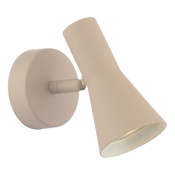 Dar Lighting Arnel Satin Taupe Single Spotlight