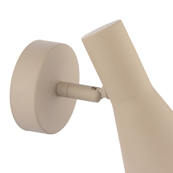Dar Lighting Arnel Satin Taupe Single Spotlight