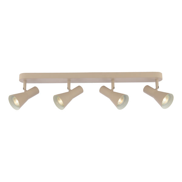 Dar Lighting Arnel 4 Light Satin Taupe Bar Spotlight
