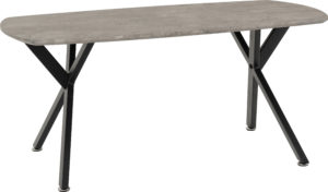 Athens Concrete Effect & Black Oval Coffee Table