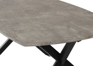 Athens Concrete Effect & Black Oval Coffee Table