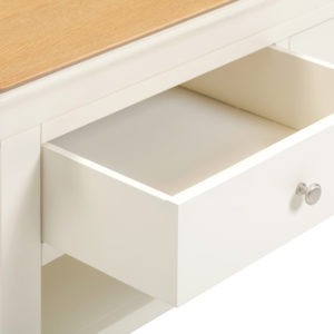 Bordeaux 2 Drawer Ivory & Oak Coffee Table