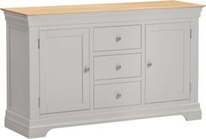 Bordeaux 2 Door & 3 Drawer Pebble Grey & Oak Sideboard