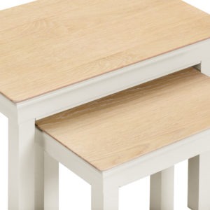 Bordeaux Ivory & Oak Nest of 2 Tables