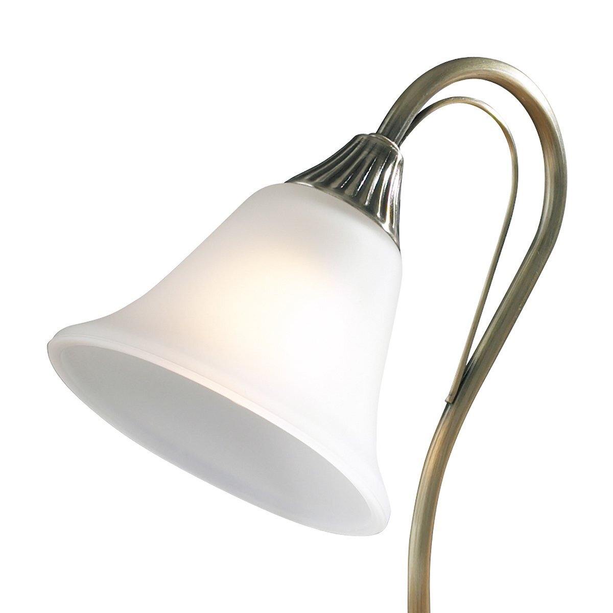 Dar Lighting Boston Antique Brass & Opal Glass Table Lamp