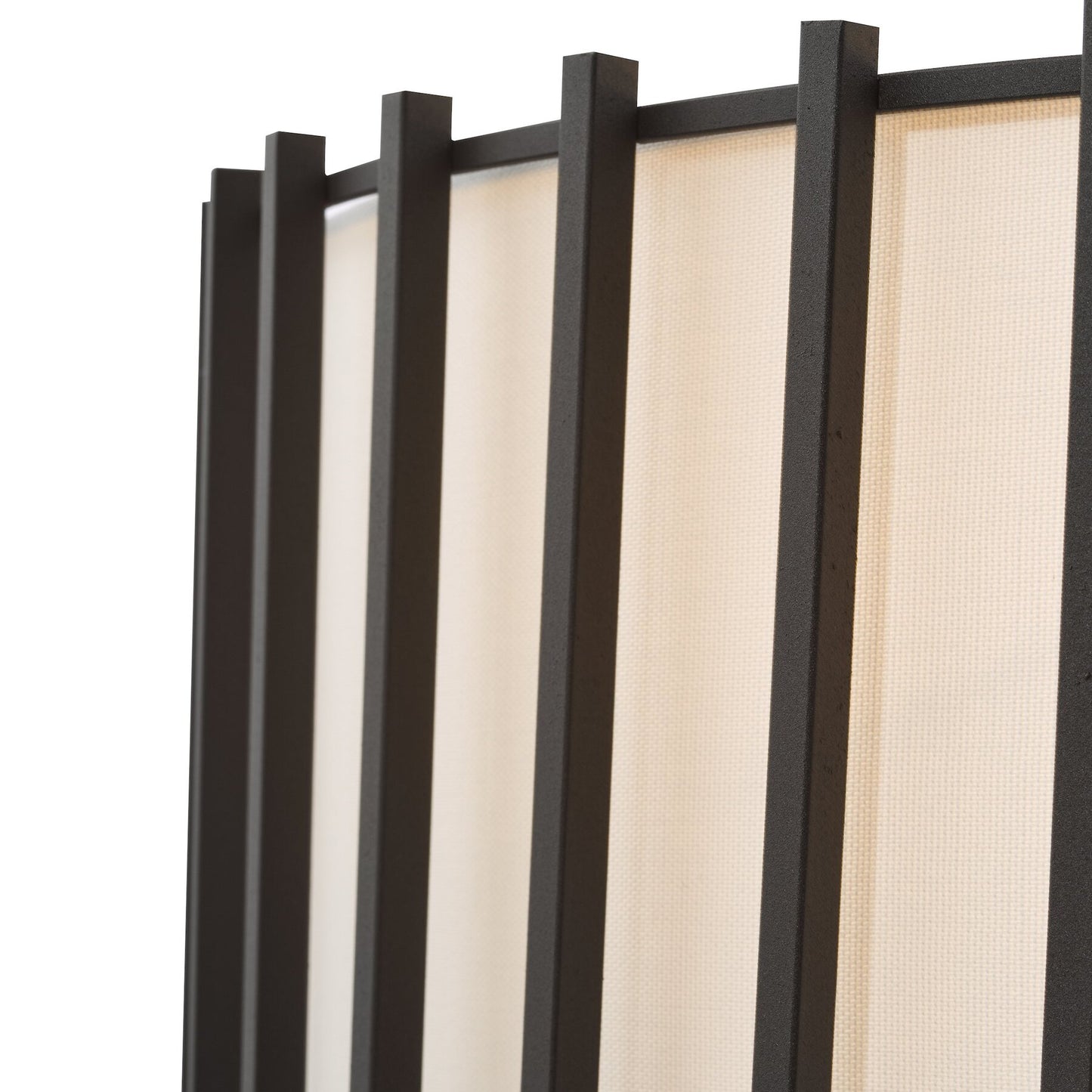 Dar Lighting Cagliari 8 Light Matt Black & Ivory Armed Pendant