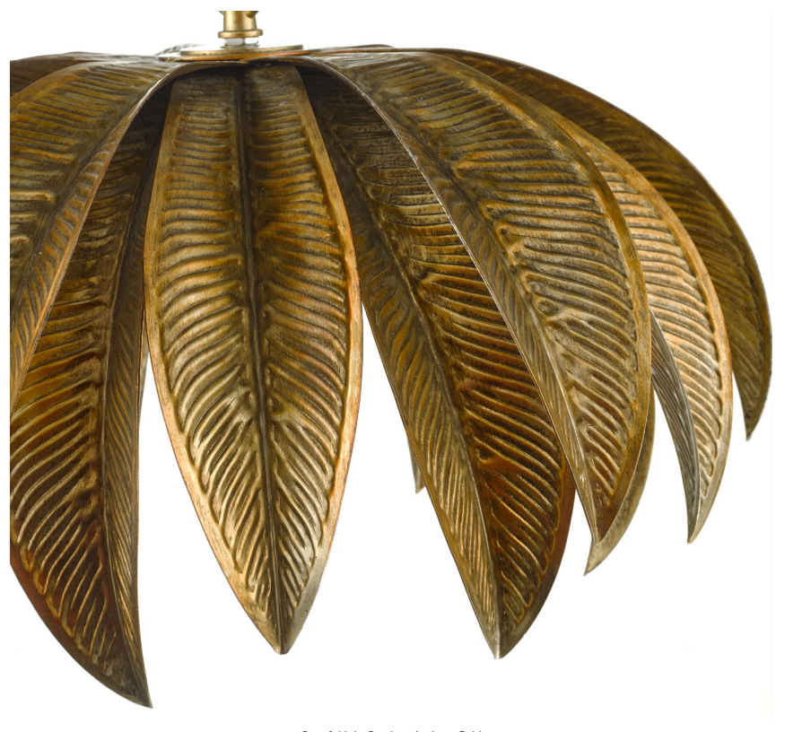Dar Lighting Cara Antique Gold Single Pendant