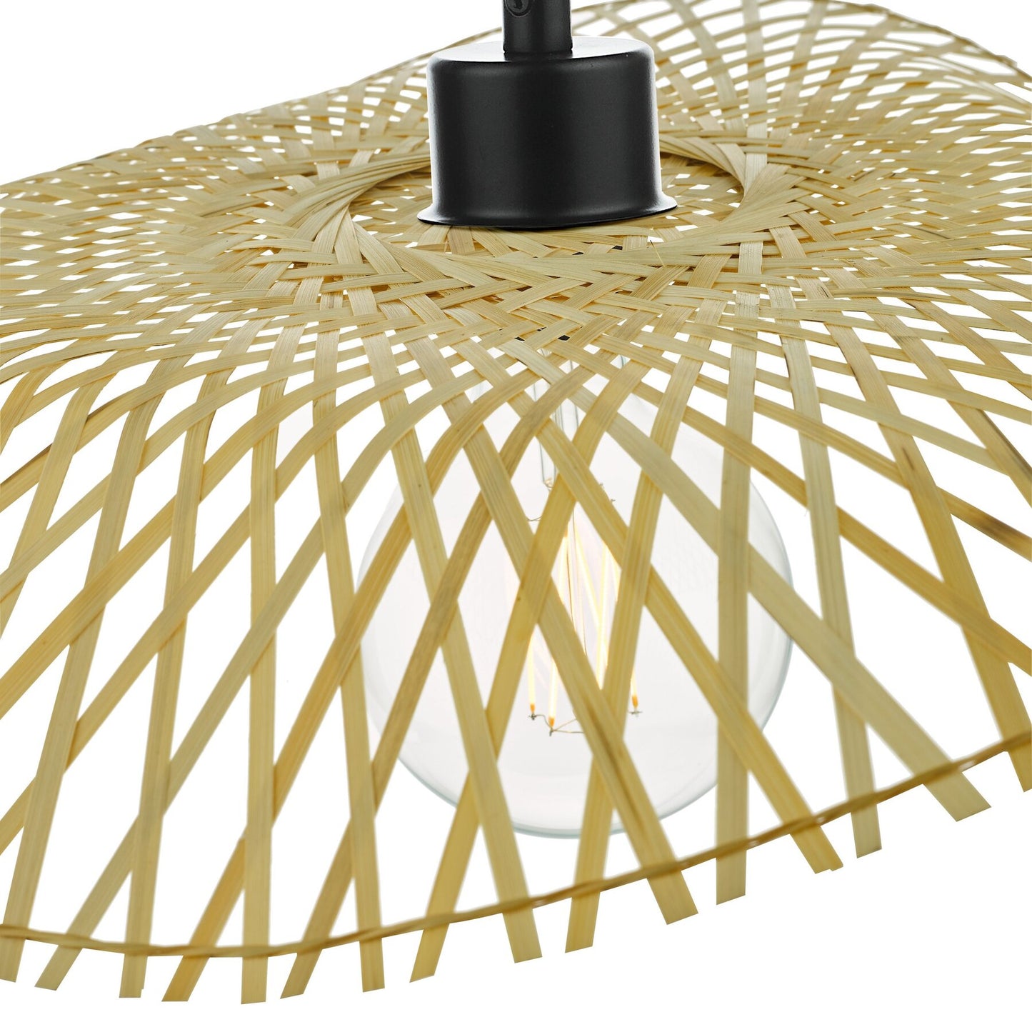 Dar Lighting Deja Natural Rattan Easy Fit Pendant