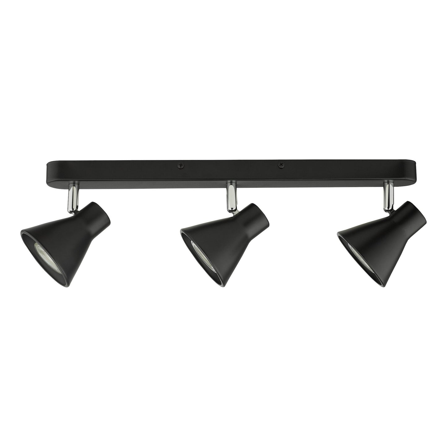 Dar Lighting Diza 3 Light Matt Black Bar Spotlight