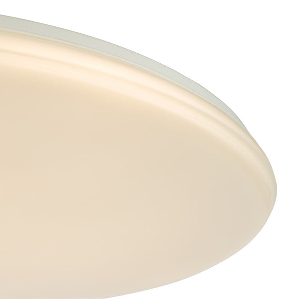Dar Lighting Duena LED White Frosted Acrylic Flush