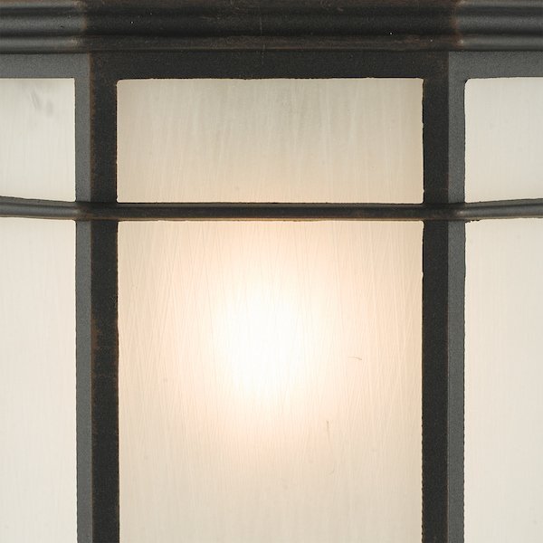 Dar Lighting Dulbecco Outdoor IP44 Black Opal Acrylic Wall Light