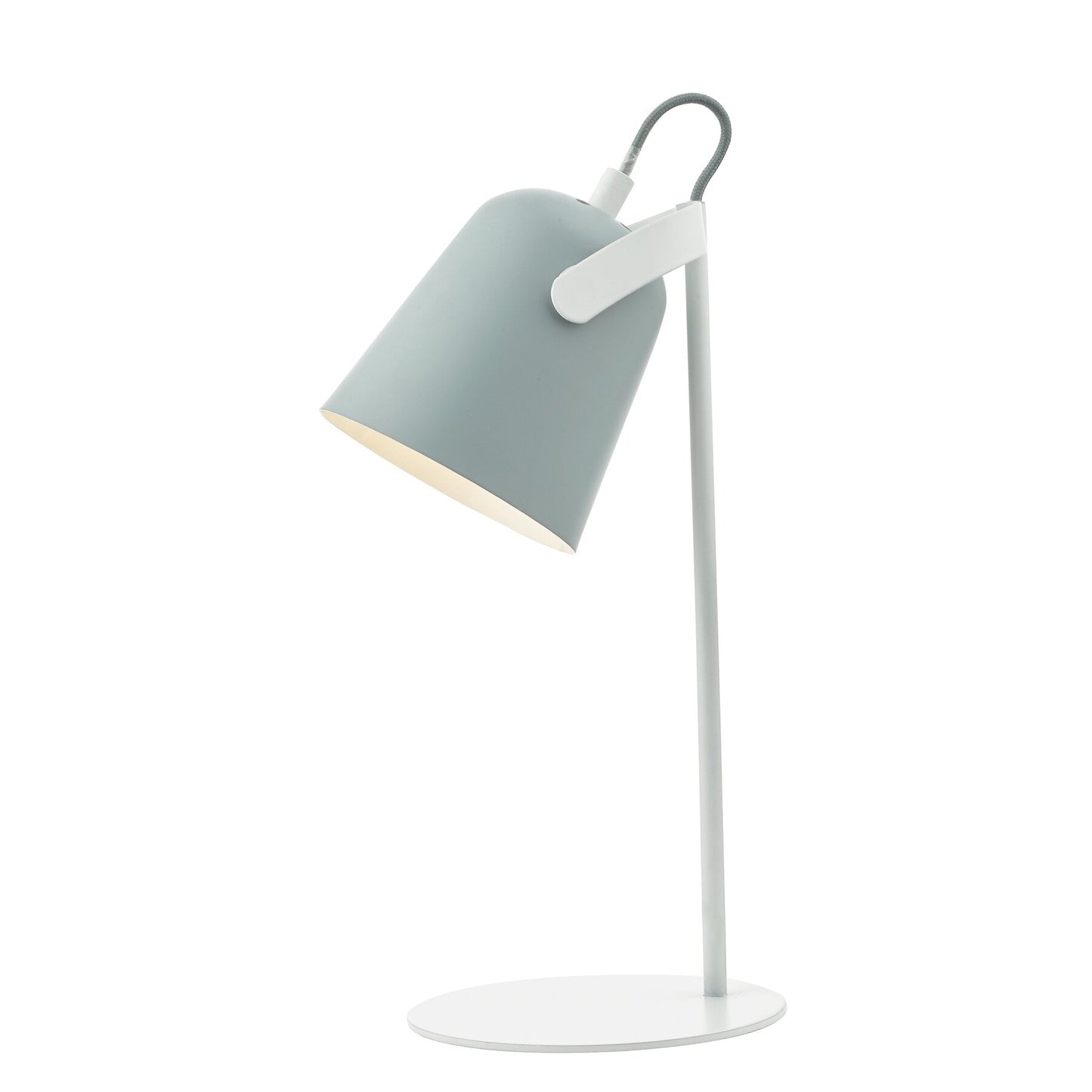 Dar Lighting Effie Soft Matt Grey & White Table Lamp