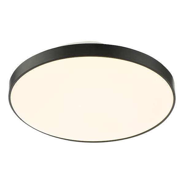 Dar Lighting Essien White & Black Bathroom LED IP44 Flush