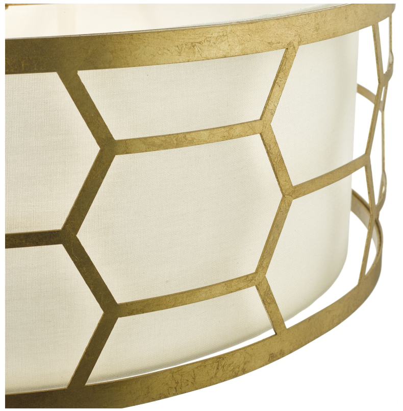 Dar Lighting Epstein 4 Light Gold & Ivory Pendant