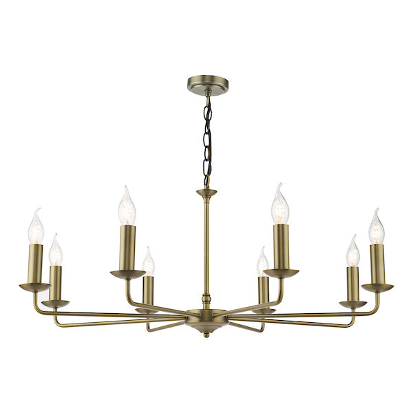 Dar Lighting Favian 8 Light Matt Bronze Pendant Fitting Only