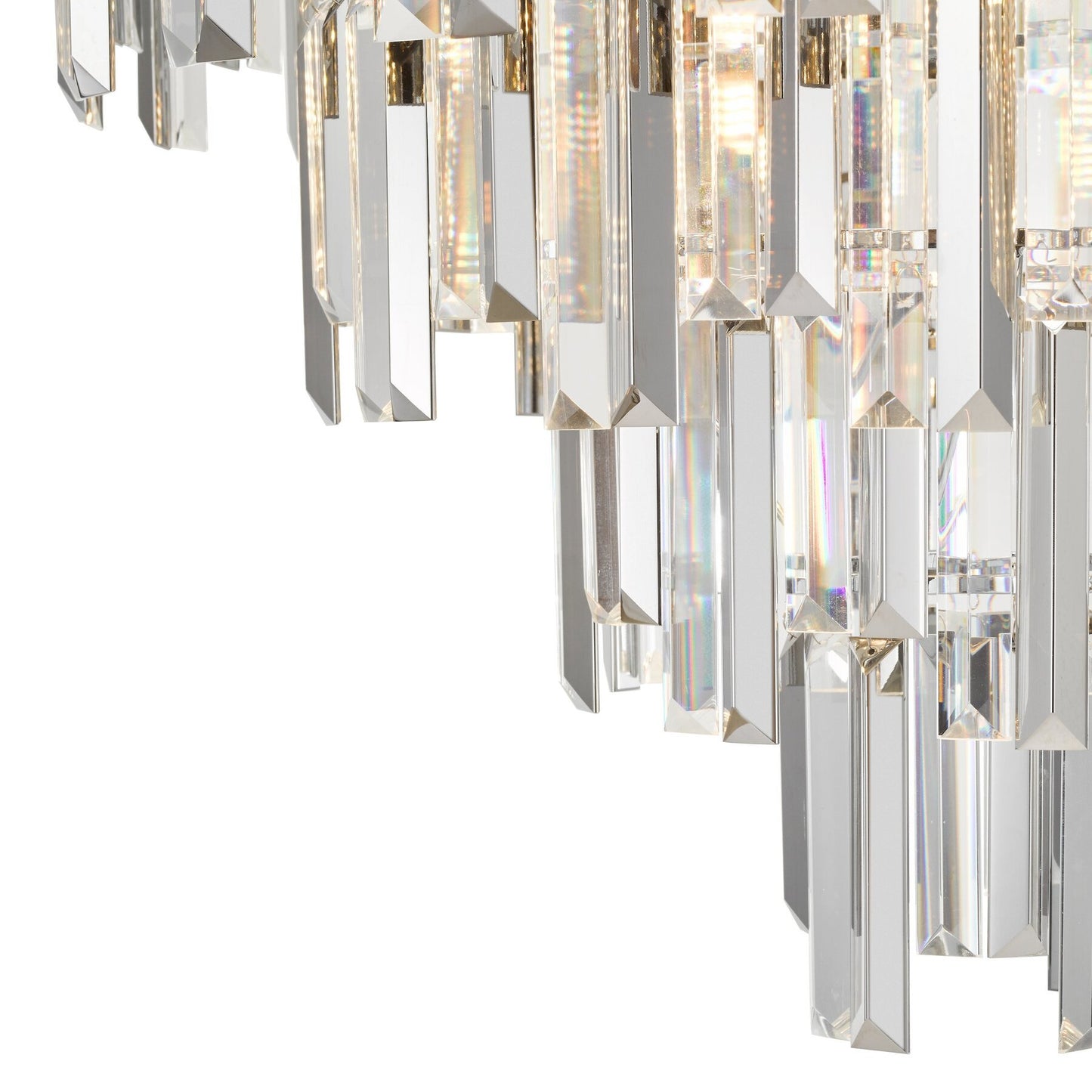 Dar Lighting Fuentes 5 Light Polished Chrome & Crystal Pendant