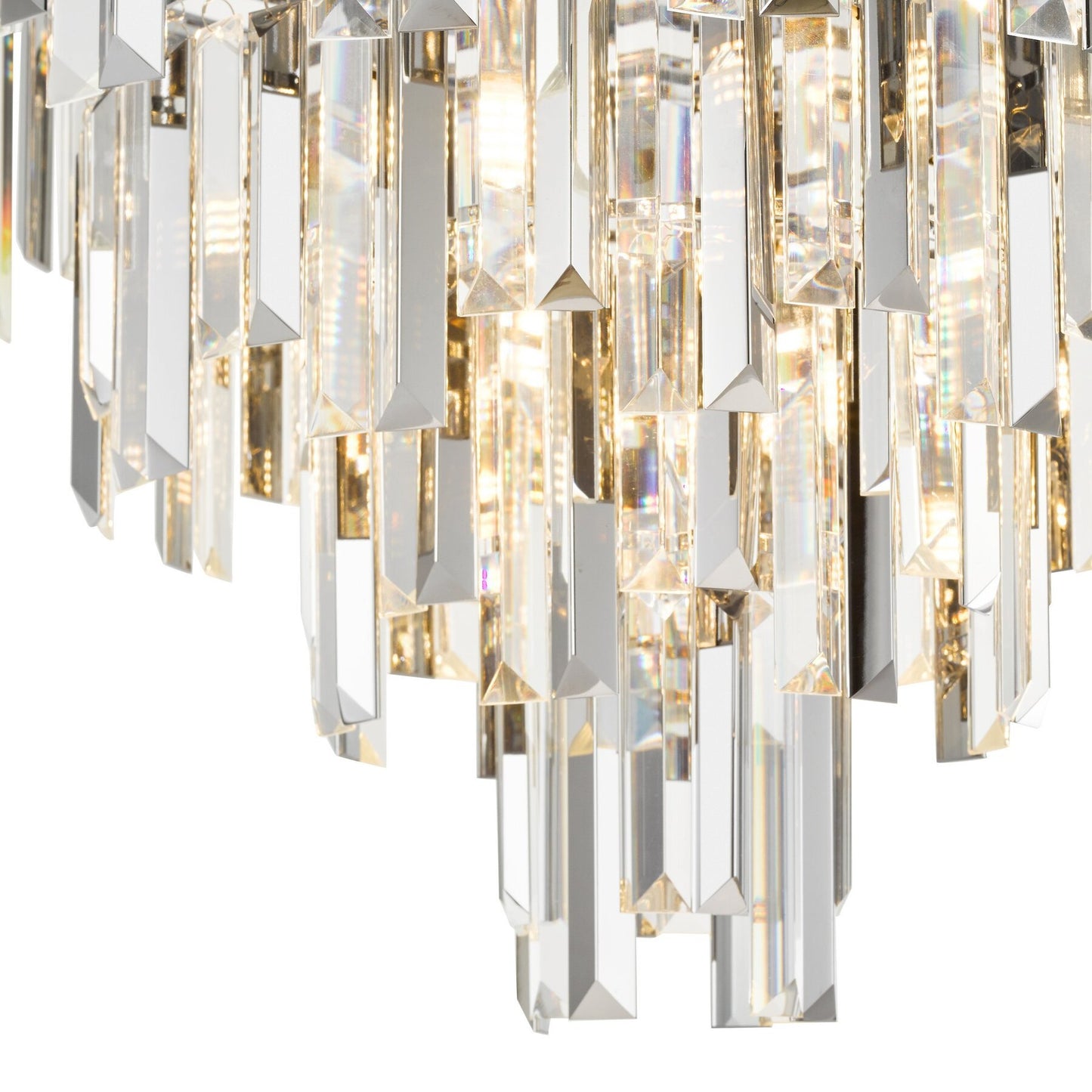 Dar Lighting Fuentes 5 Light Polished Chrome & Crystal Flush
