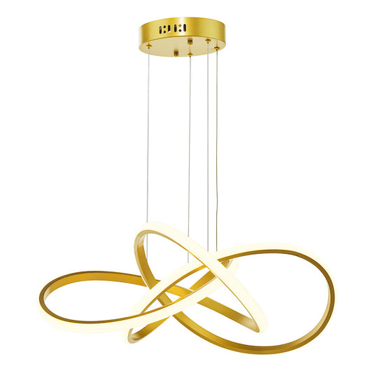 Dar Lighting Fusion Satin Gold LED Pendant