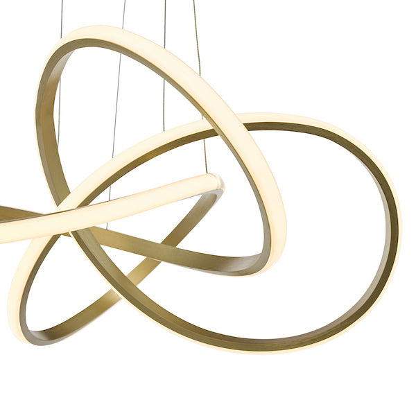 Dar Lighting Fusion Satin Gold LED Pendant