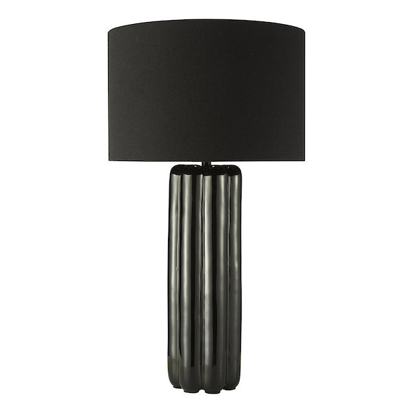 Dar Lighting Hebron Black Table Lamp With Shade