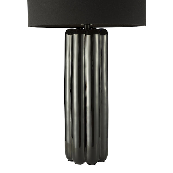 Dar Lighting Hebron Black Table Lamp With Shade