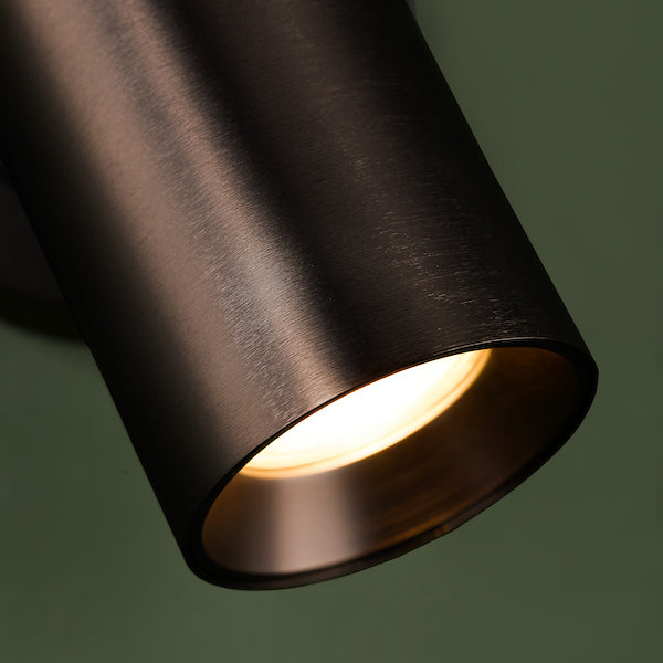 Dar Lighting Hiro Satin Bronze & Matt Black Single Spotlight