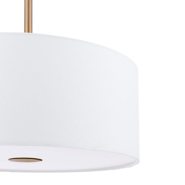 Dar Lighting Isla 3 Light Antique Bronze Pendant with 40cm Ivory Shade