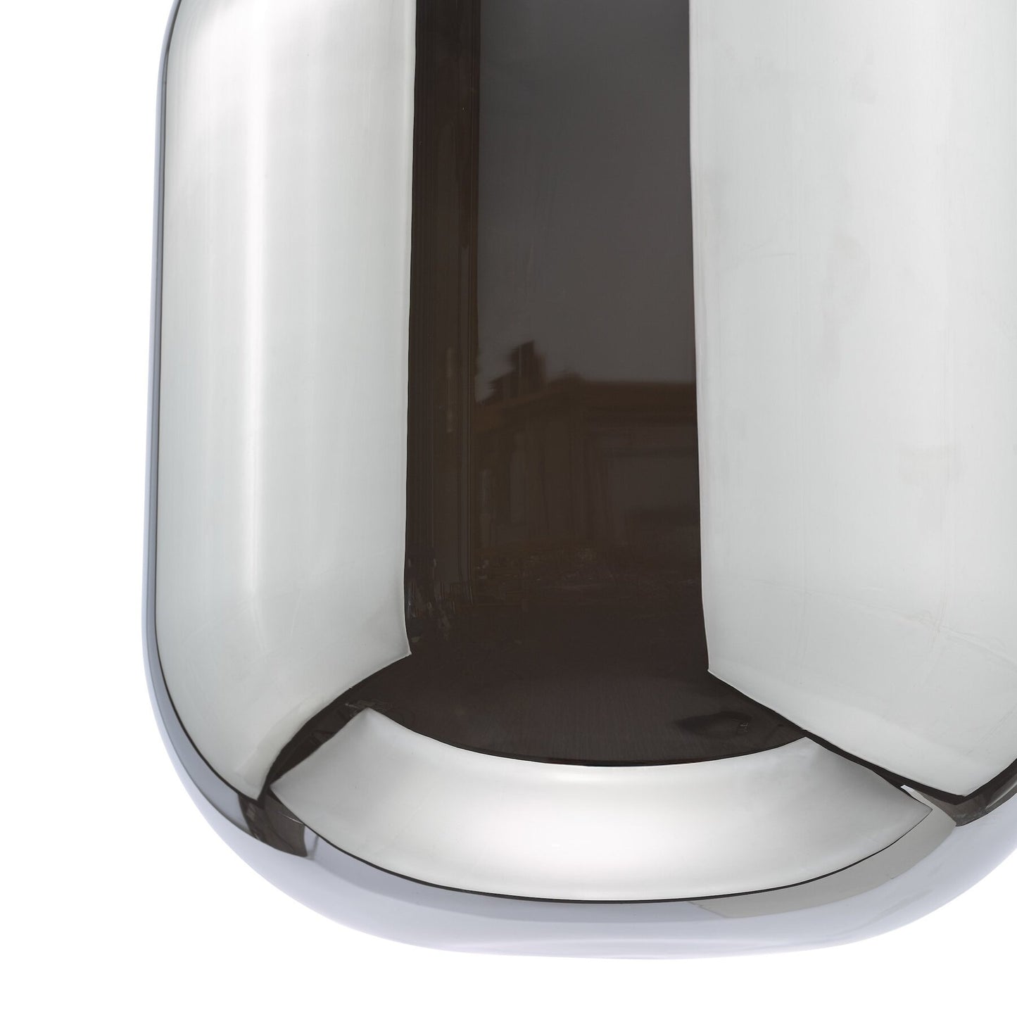Dar Lighting Jurek Satin Black & Smoked Glass LED Pendant