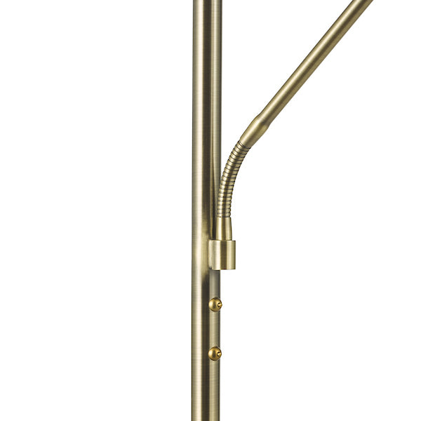 Dar Lighting Kamika Mother & Child Antique Brass LED Floor Lamp