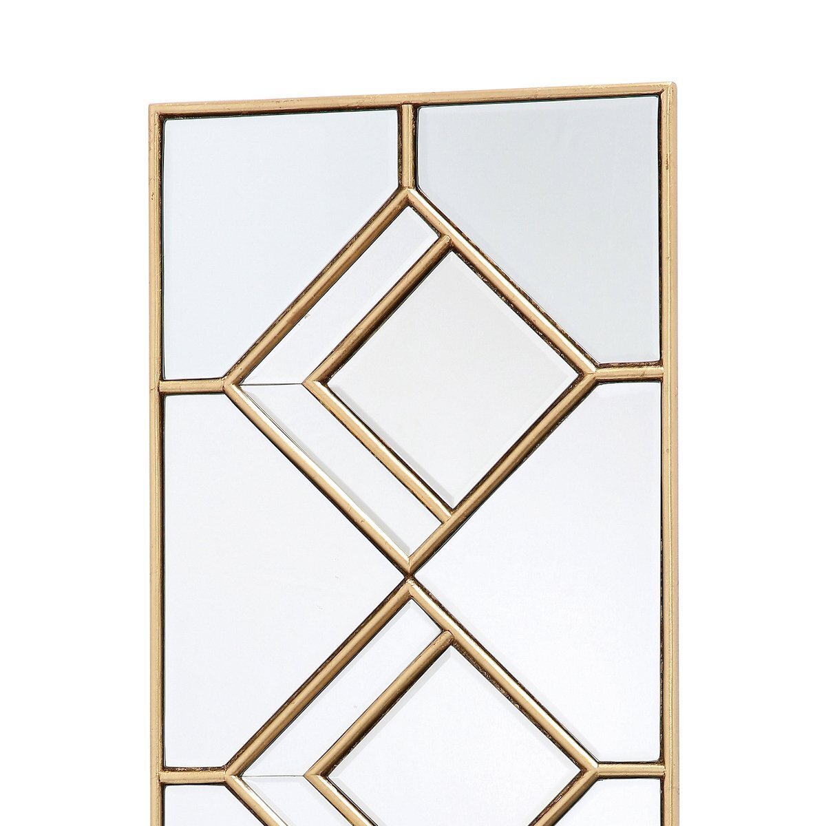 Dar Lighting Kipton Decorative Gold Foil Detail 98x30cm Rectangle Mirror