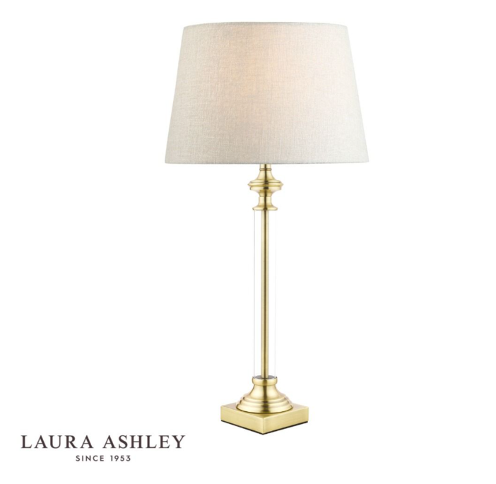Laura Ashley Winston Antique Brass & Glass Table Lamp Base Only