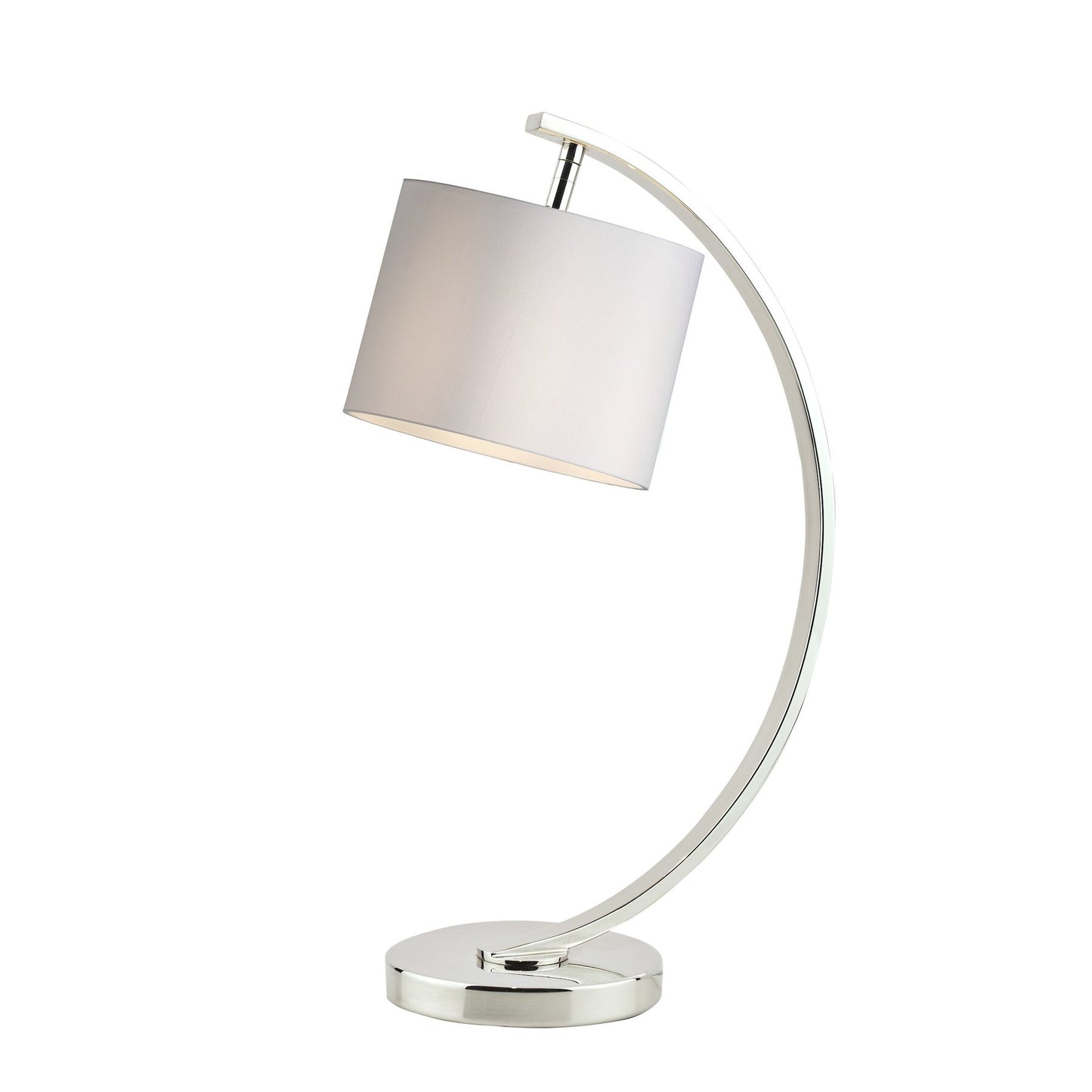 Laura Ashley Noah Brushed Chrome Table Lamp with White Shade
